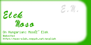 elek moso business card